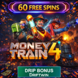 Бонус 60 фриспинов в Money Train 4 | DRIP